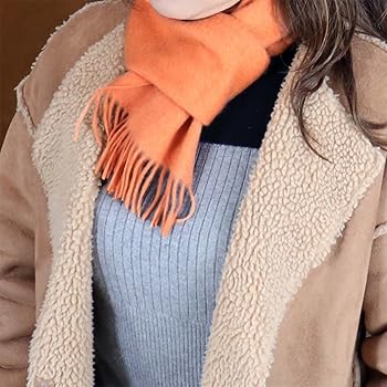 [マサキ] プチマフラー レディース 高級カシミヤ100% メランジュ無地 66301